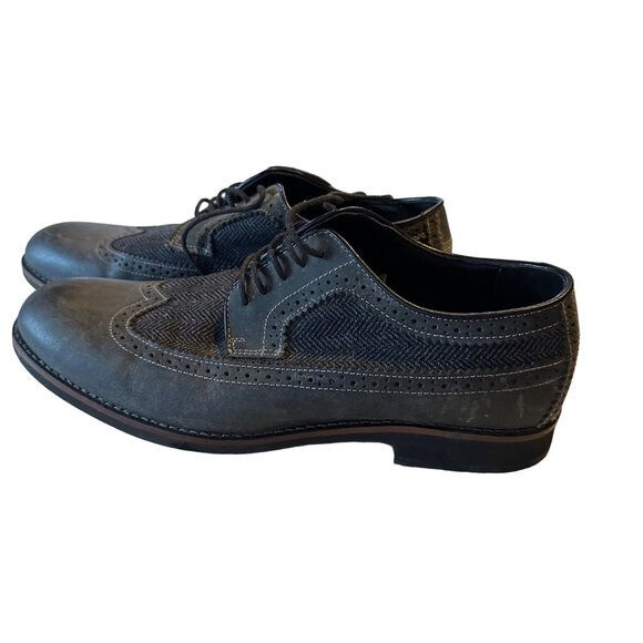 GH Bass & Co gray loafer Oxford Bass-Will leather and fabric size 10.5 M main image 7